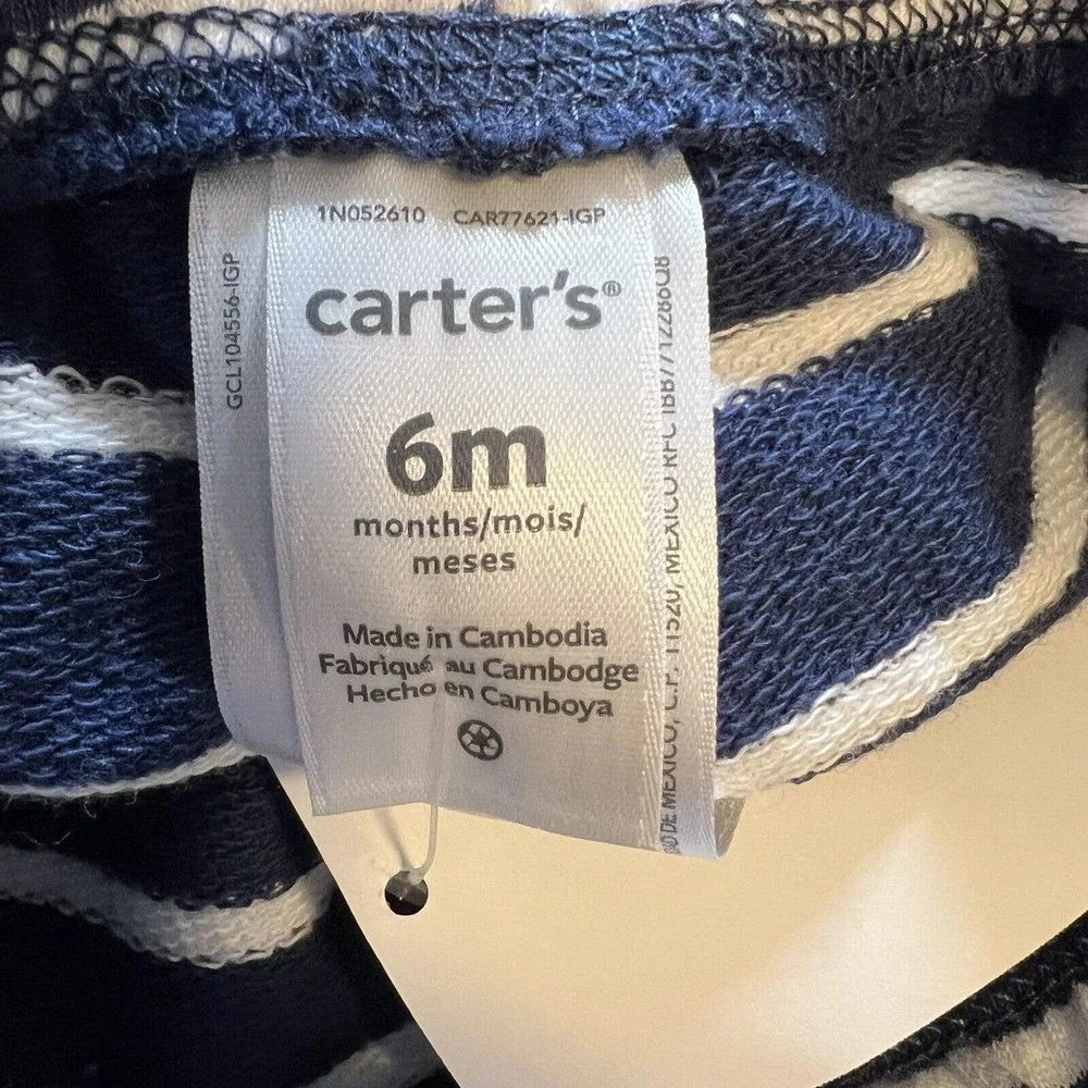 Blue Stripe Pull‎ On Pants Carters 6 Month New